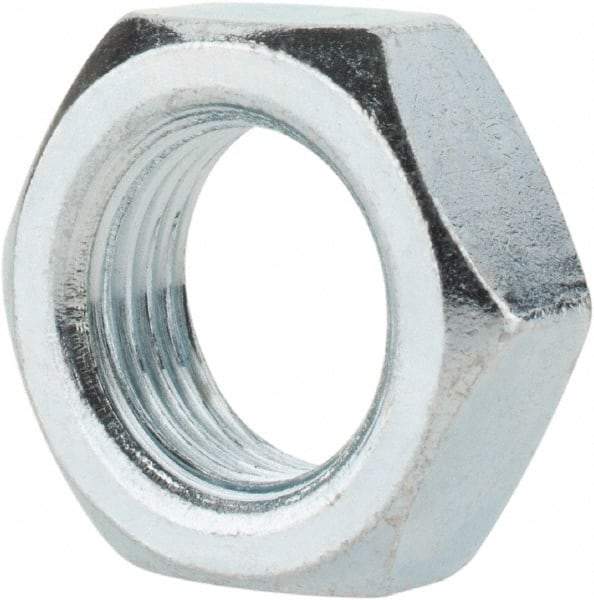 Value Collection - 5/8-18 UNF Steel Right Hand Hex Jam Nut - 15/16" Across Flats, 3/8" High, Zinc-Plated Finish - All Tool & Supply