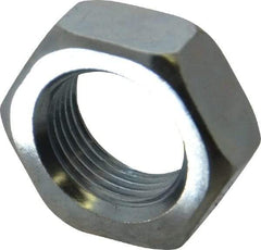 Value Collection - 7/8-14 UN Steel Right Hand Hex Jam Nut - 1-5/16" Across Flats, 31/64" High, Zinc-Plated Finish - All Tool & Supply