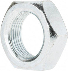 Value Collection - 1-14 UNF Steel Right Hand Hex Jam Nut - 1-1/2" Across Flats, 0.5469" High, Zinc-Plated Finish - All Tool & Supply