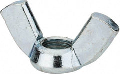 Value Collection - 5/16-24 UNF, Zinc Plated, Steel Standard Wing Nut - 1-1/4" Wing Span, 0.66" Wing Span - All Tool & Supply