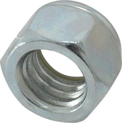 Value Collection - 7/16-14 UNC Grade 2 Hex Lock Nut with Nylon Insert - 11/16" Width Across Flats, 15/32" High, Zinc-Plated Finish - All Tool & Supply