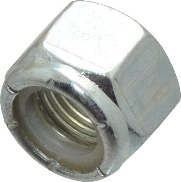 Value Collection - 1/2-20 UNF Grade 2 Hex Lock Nut with Nylon Insert - 3/4" Width Across Flats, 39/64" High, Zinc-Plated Finish - All Tool & Supply