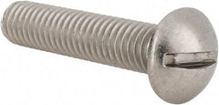 Value Collection - 3/8-16 UNC, 1-3/4" Length Under Head Slotted Drive Machine Screw - Round Head, Grade 18-8 Stainless Steel, Uncoated, Without Washer - All Tool & Supply