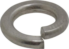 Value Collection - #12, 0.056" Thick Split Lock Washer - 18-8 Stainless Steel, 0.22" Min ID, 0.227" Max ID, 0.219" Min OD, 0.377" Max OD - All Tool & Supply