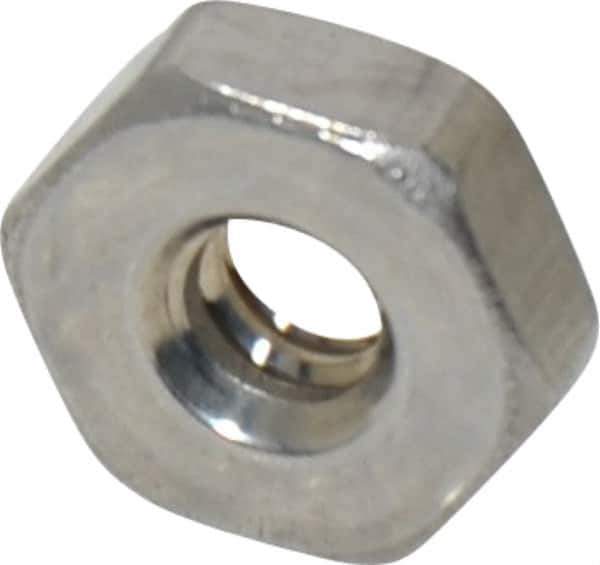 Value Collection - #6-32 UNC Stainless Steel Right Hand Machine Screw Hex Nut - 5/16" Across Flats, 7/64" High, Uncoated - All Tool & Supply