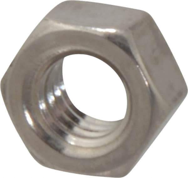 Value Collection - 5/16-18 UNC Stainless Steel Right Hand Hex Nut - 1/2" Across Flats, 17/64" High, Uncoated - All Tool & Supply