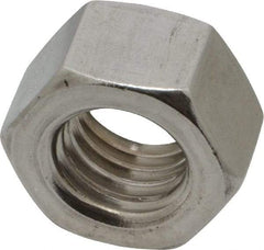 Value Collection - 1/2-13 UNC Stainless Steel Right Hand Hex Nut - 3/4" Across Flats, 7/16" High, Uncoated - All Tool & Supply