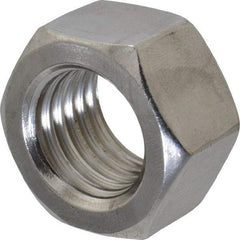 Value Collection - 7/8-9 UNC Stainless Steel Right Hand Hex Nut - 1-5/16" Across Flats, 3/4" High, Uncoated - All Tool & Supply