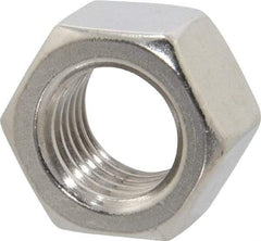 Value Collection - 1-8 UNC Stainless Steel Right Hand Hex Nut - 1-1/2" Across Flats, 55/64" High, Uncoated - All Tool & Supply