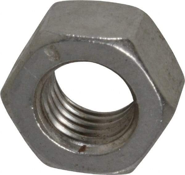 Value Collection - 5/16-24 UNF Stainless Steel Right Hand Hex Nut - 1/2" Across Flats, 17/64" High, Uncoated - All Tool & Supply