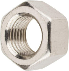 Value Collection - 3/8-24 UNF Stainless Steel Right Hand Hex Nut - 9/16" Across Flats, 21/64" High, Uncoated - All Tool & Supply