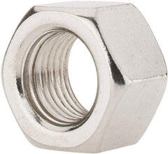 Value Collection - 1/2-20 UNF Stainless Steel Right Hand Hex Nut - 3/4" Across Flats, 7/16" High, Uncoated - All Tool & Supply