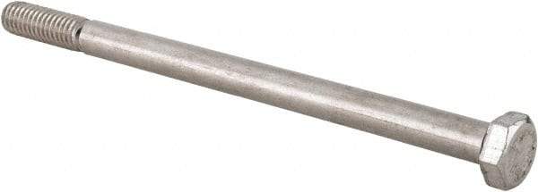 Value Collection - 5/16-18 UNC, 5" Length Under Head Hex Head Cap Screw - Grade 18-8 Stainless Steel, 1/2" Hex - All Tool & Supply