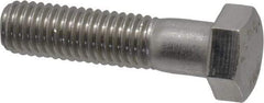 Value Collection - 1/2-13 UNC, 2" Length Under Head Hex Head Cap Screw - Grade 18-8 Stainless Steel, 3/4" Hex - All Tool & Supply