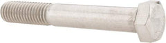 Value Collection - 1/2-13 UNC, 3-1/2" Length Under Head Hex Head Cap Screw - Grade 18-8 Stainless Steel, 3/4" Hex - All Tool & Supply