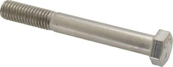 Value Collection - 1/2-13 UNC, 4" Length Under Head Hex Head Cap Screw - Grade 18-8 Stainless Steel, 3/4" Hex - All Tool & Supply