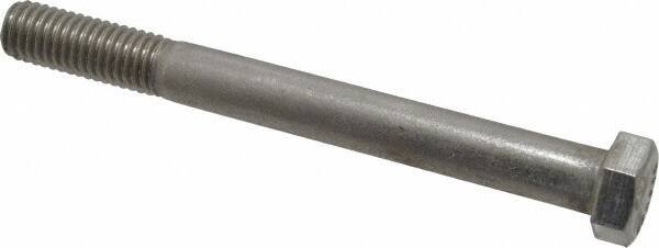 Value Collection - 1/2-13 UNC, 5" Length Under Head Hex Head Cap Screw - Grade 18-8 Stainless Steel, 3/4" Hex - All Tool & Supply