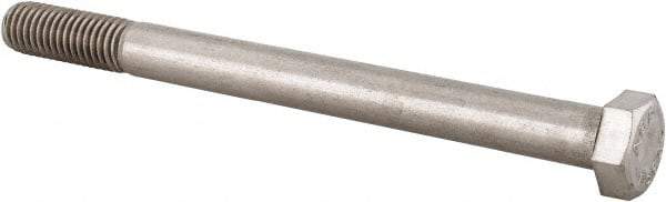 Value Collection - 1/2-13 UNC, 6" Length Under Head Hex Head Cap Screw - Grade 18-8 Stainless Steel, Uncoated, 3/4" Hex - All Tool & Supply