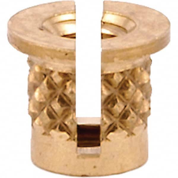 E-Z LOK - Press Fit Threaded Inserts Type: Flanged For Material Type: Plastic - All Tool & Supply