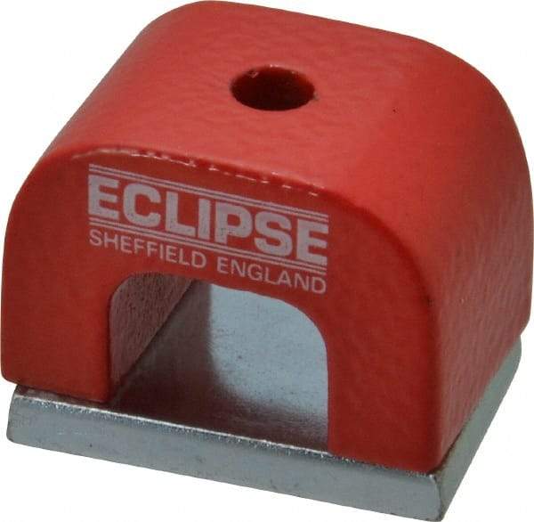 Eclipse - 1 Hole, 3/16" Hole Diam, 51/64" Overall Width, 1-3/16" Deep, 51/64" High, Alnico Power Magnets - 0.3" Pole Width, 550°C Max Operating Temp, Grade 5 Alnico - All Tool & Supply