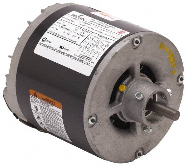 US Motors - 1/3 hp, TEFC Enclosure, Auto Thermal Protection, 1,725 RPM, 115 Volt, 60 Hz, Industrial Electric AC/DC Motor - Size 56 Frame, Hub Mount, 1 Speed, Ball Bearings, 6.8 Full Load Amps, B Class Insulation, CCW Drive End - All Tool & Supply