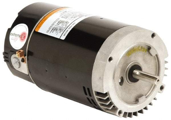 US Motors - 1.5 hp, ODP Enclosure, Auto Thermal Protection, 3,450 RPM, 115/230 Volt, 60 Hz, Industrial Electric AC/DC Motor - C-Face Mount, 1 Speed, Ball Bearings, B Class Insulation, CW Lead End - All Tool & Supply