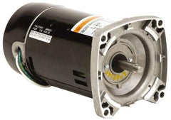 US Motors - 1.5 hp, ODP Enclosure, Auto Thermal Protection, 3,450 RPM, 208-230/115 Volt, 60 Hz, Industrial Electric AC/DC Motor - Size 56 Frame, C-Face Mount, 1 Speed, Ball Bearings, B Class Insulation, CCW Drive End - All Tool & Supply