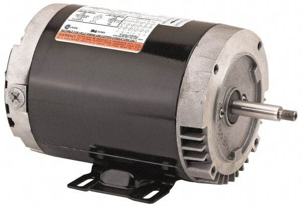 US Motors - 1 hp, ODP Enclosure, Auto Thermal Protection, 3,450 RPM, 115/230 Volt, 60 Hz, Industrial Electric AC/DC Motor - Size 56 Frame, J-Face Mount, 1 Speed, Ball Bearings, 13.6/6.8 Full Load Amps, B Class Insulation, CCW Drive End - All Tool & Supply