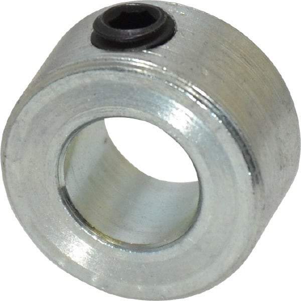 Climax Metal Products - 5/16" Bore, Steel, Set Screw Shaft Collar - 5/8" Outside Diam, 5/16" Wide - All Tool & Supply