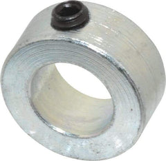 Climax Metal Products - 9/16" Bore, Steel, Set Screw Shaft Collar - 1" Outside Diam, 7/16" Wide - All Tool & Supply