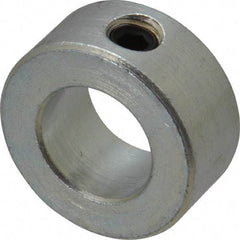 Climax Metal Products - 11/16" Bore, Steel, Set Screw Shaft Collar - 1-1/4" Outside Diam, 9/16" Wide - All Tool & Supply