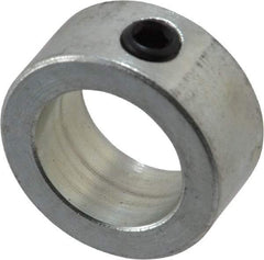 Climax Metal Products - 13/16" Bore, Steel, Set Screw Shaft Collar - 1-1/4" Outside Diam, 9/16" Wide - All Tool & Supply