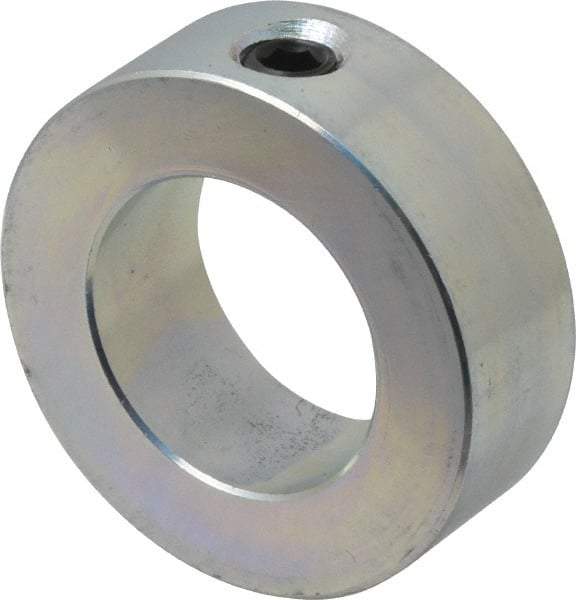 Climax Metal Products - 1-3/16" Bore, Steel, Set Screw Shaft Collar - 2" Outside Diam, 11/16" Wide - All Tool & Supply