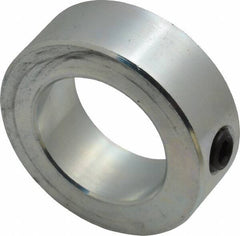 Climax Metal Products - 1-1/4" Bore, Steel, Set Screw Shaft Collar - 2" Outside Diam, 11/16" Wide - All Tool & Supply