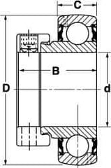 SKF - 2" ID x 3-15/16" OD, 7,540 Lb Dynamic Capacity, Insert Bearing Insert Bearing - 63/64" Race Width, 6,520 Lb Static Capacity - All Tool & Supply