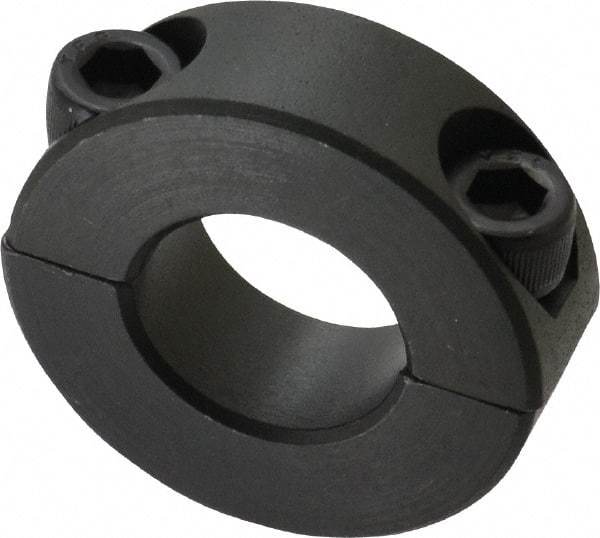 Made in USA - 3/4" Bore, Steel, Two Piece Shaft Collar - 1-1/2" Outside Diam, 1/2" Wide - All Tool & Supply