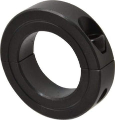 Made in USA - 1-1/4" Bore, Steel, Two Piece Shaft Collar - 2-1/16" Outside Diam, 1/2" Wide - All Tool & Supply