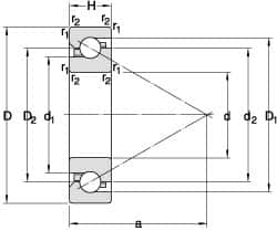 SKF - Radial Ball Bearings; Type: Angular Contact ; Style: Open ; Bore Diameter (mm): 140.00 ; Outside Diameter (mm): 190.00 ; Width (mm): 48.00 ; Flange Type: Without Flange - Exact Industrial Supply