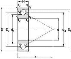 SKF - Radial Ball Bearings Type: Angular Contact Style: Open - All Tool & Supply