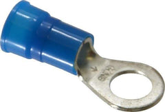 3M - 6 AWG Partially Insulated Crimp Connection Circular Ring Terminal - 3/8" Stud, Copper Contact - All Tool & Supply