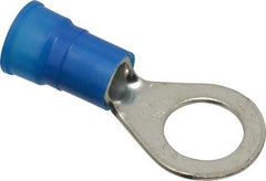 3M - 6-6 AWG Partially Insulated Crimp Connection Circular Ring Terminal - 1/2" Stud, Copper Contact - All Tool & Supply