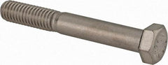 Value Collection - 3/8-16 UNC, 2-3/4" Length Under Head Hex Head Cap Screw - Partially Threaded, Grade 316 Stainless Steel, Uncoated, 9/16" Hex - All Tool & Supply