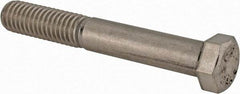 Value Collection - 7/16-14 UNC, 3" Length Under Head Hex Head Cap Screw - Partially Threaded, Grade 316 Stainless Steel, Uncoated, 5/8" Hex - All Tool & Supply