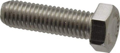 Value Collection - 1/2-13 UNC, 1-3/4" Length Under Head Hex Head Cap Screw - Fully Threaded, Grade 316 Stainless Steel, Uncoated, 3/4" Hex - All Tool & Supply