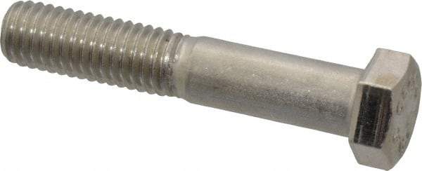 Value Collection - 1/2-13 UNC, 2-3/4" Length Under Head Hex Head Cap Screw - Partially Threaded, Grade 316 Stainless Steel, Uncoated, 3/4" Hex - All Tool & Supply