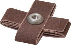 Made in USA - 120 Grit, Fine Grade, Aluminum Oxide Cross Pad - 1-1/2" Long x 1/2" Wide x 1/2" Thick, Cloth Backed, X Backing Weight, 10 Ply, 24,000 Max RPM - All Tool & Supply