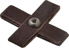 Made in USA - 80 Grit, Medium Grade, Aluminum Oxide Cross Pad - 2" Long x 1/2" Wide x 1/2" Thick, Cloth Backed, X Backing Weight, 8 Ply, 24,000 Max RPM - All Tool & Supply