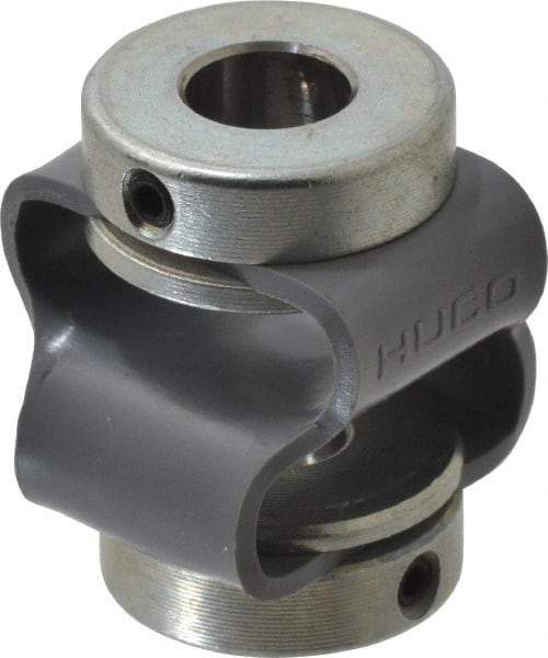 Huco - 5/16" Max Bore Diam, Flexible Flex P Double Loop Coupling - 27mm OD, Polyurethane - All Tool & Supply