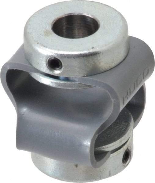 Huco - 3/8" Max Bore Diam, Flexible Flex P Double Loop Coupling - 48mm OD, Polyurethane - All Tool & Supply