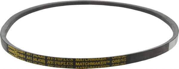 Continental ContiTech - Section A, 43" Outside Length, V-Belt - Wingprene Rubber-Impregnated Fabric, HY-T Matchmaker, No. A41 - All Tool & Supply